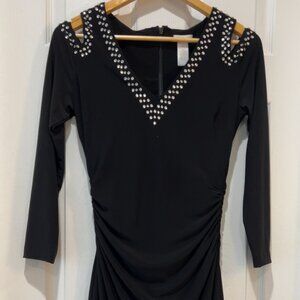 Brand New Black Cache' Dress Size 6 NWT